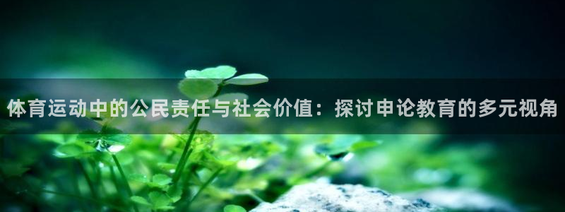 中欧体育官网：体育运动中的公民责任与社会价值：探讨申论教育的多元视角